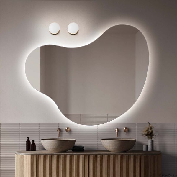 GieraDesign Zrcadlo Plama no.5 LED Rozměr: 80 x 65 cm