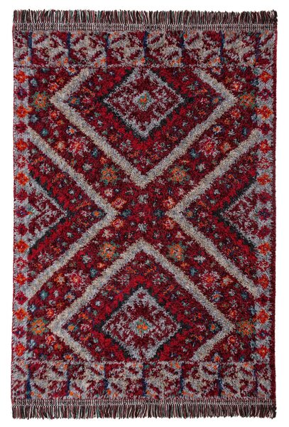 KOBEREC S VYSOKÝM VLASEM, 133/190 cm červená Flair Rugs - Online Only koberce & rohožky, Online Only