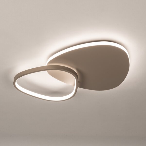 Stropní stmívatelné LED svítidlo Organic Dark Taupe 40 (LMD)