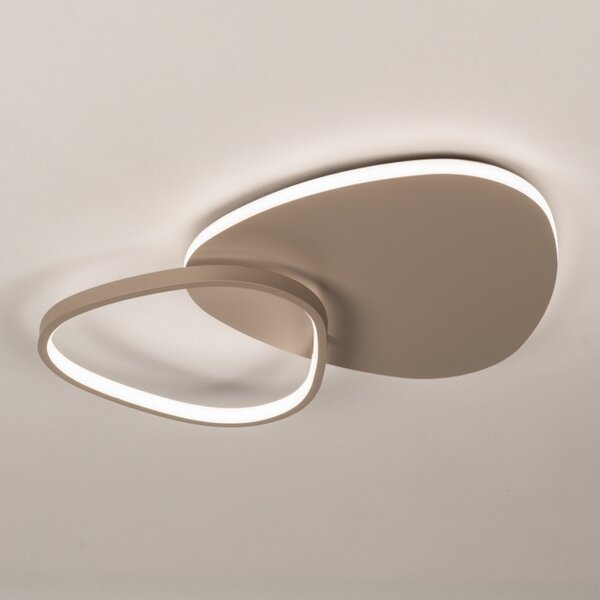 Stropní stmívatelné LED svítidlo Organic Dark Taupe 40 (LMD)