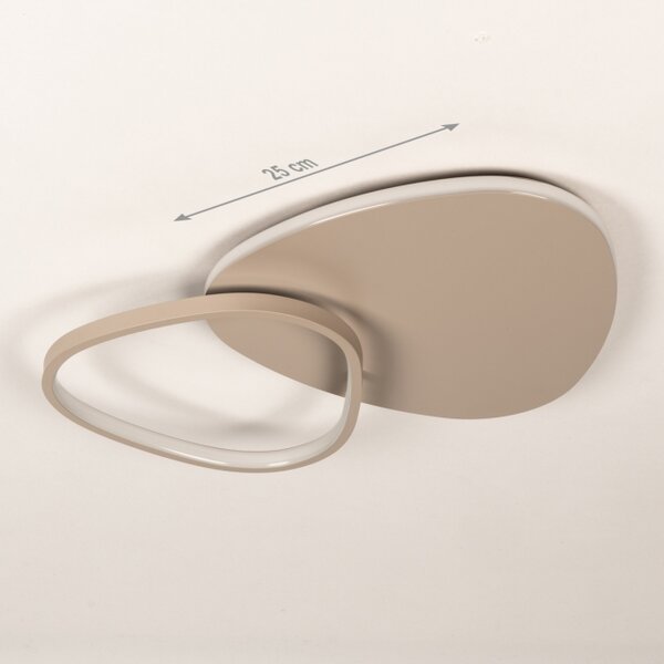 Stropní stmívatelné LED svítidlo Organic Dark Taupe 40 (LMD)