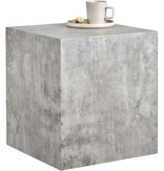 Tectake Konferenční stolek Lasley, nosnost 45 kg - Vzhled betonu, 45 x 45 x 50 cm
