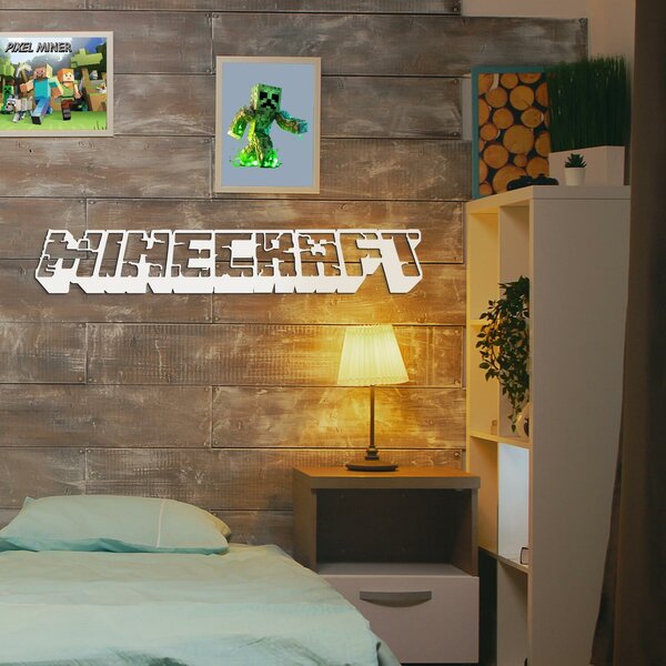 DUBLEZ | Dřevěný obraz - Logo Minecraft | Obraz