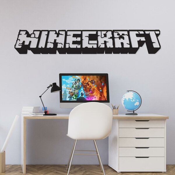 DUBLEZ | Dřevěný obraz - Logo Minecraft | Obraz