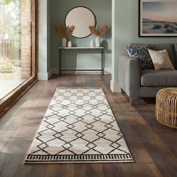 TKANÝ KOBEREC, 80/230 cm černá Flair Rugs - Online Only koberce & rohožky, Online Only