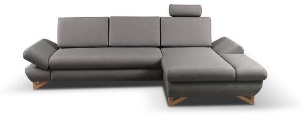 Rohová sedací souprava Aveley (šedá) (P). Akce -25%