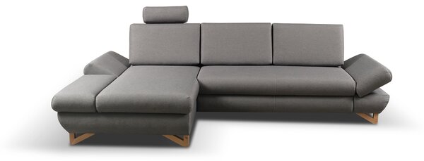 Rohová sedací souprava Aveley (šedá) (L). Akce -25%