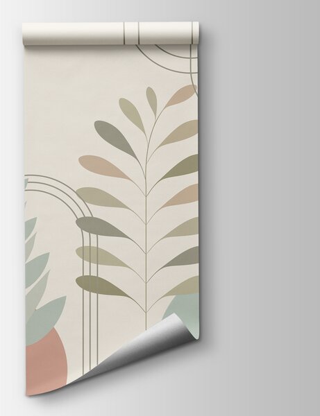 Fototapeta Abstraktní botanický design v jemných barvách, Abstraktní fototapety, Populární fototapety, w04070 - Tapeko.co.cz