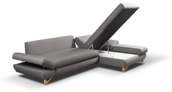 Rohová sedací souprava Aveley (šedá) (P). Akce -25%