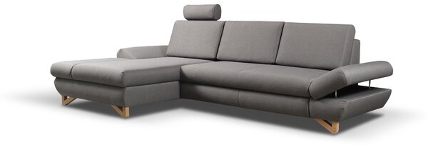 Rohová sedací souprava Aveley (šedá) (L). Akce -25%