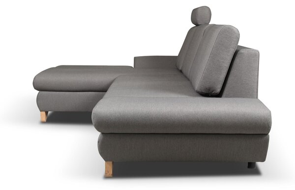 Rohová sedací souprava Aveley (šedá) (L). Akce -25%