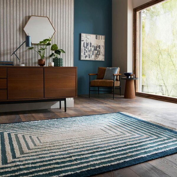 RUČNĚ TKANÝ KOBEREC, 140/200 cm modrá Flair Rugs - Online Only koberce & rohožky, Online Only
