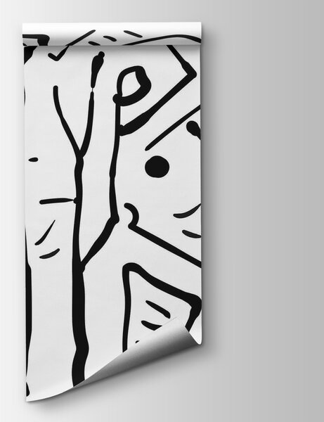 Fototapeta Černobílá kresba skupiny lidí, Abstraktní fototapety, Populární fototapety, t00016 - Tapeko.co.cz