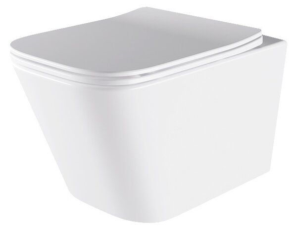 BPS-koupelny Podomítkový modul Geberit DuoFix s WC mísou AQ-WH-03 + ovládací tlačítko Delta 50 černá lesk