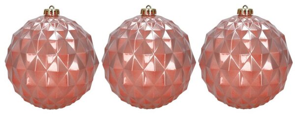 Vánoční baňky fialové - růžové - 15cm sada 6ks, vánoční ozdoby