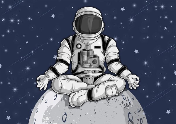 Fototapeta Astronaut sedící na Měsíci, Vesmírné fototapety, Populární fototapety, t00020 - Tapeko.co.cz