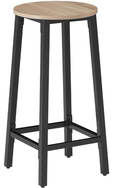 Tectake Barové židle Corby - Industrial světlé dřevo, dub Sonoma
