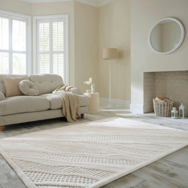 VLNĚNÝ KOBEREC, 140/200 cm bílá Flair Rugs - Online Only koberce & rohožky, Online Only