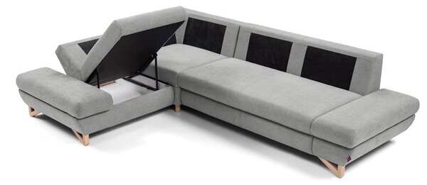 Rohová sedací souprava Aveley II (šedá) (L). Akce -26%