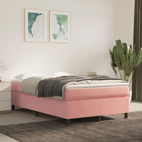 Rám postele růžový 120 x 200 cm samet