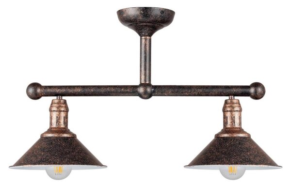 BRILAGI - Lustr na tyči FORGE 2xE27/60W/230V patina/měděná