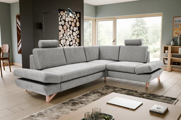 Rohová sedací souprava Aveley II (šedá) (P). Akce -26%
