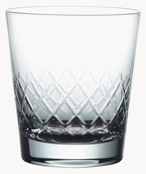 Sada ručně foukaných křišťálových sklenic na whisky Lattice, 4 díly