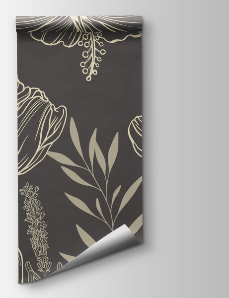 Fototapeta Jemný design květinových linií, Květinové fototapety, Populární fototapety, t00006 - Tapeko.co.cz
