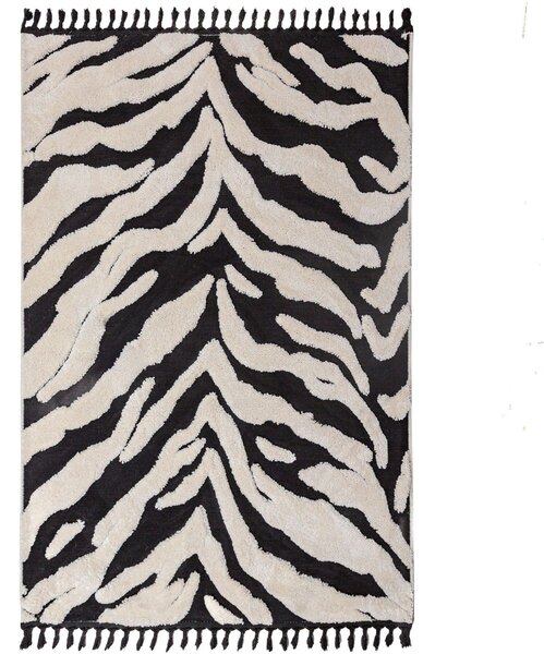 KOBEREC S VYSOKÝM VLASEM, 133/190 cm černá Flair Rugs - Online Only koberce & rohožky, Online Only