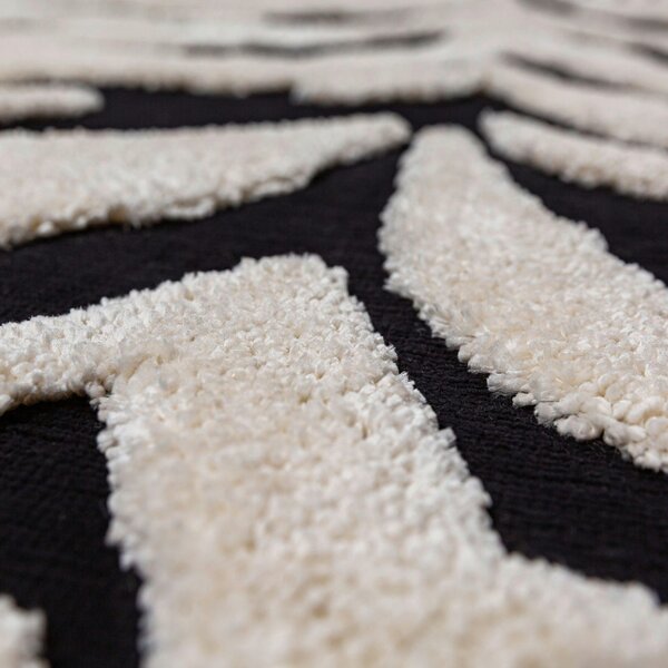 KOBEREC S VYSOKÝM VLASEM, 133/190 cm černá Flair Rugs - Online Only koberce & rohožky, Online Only