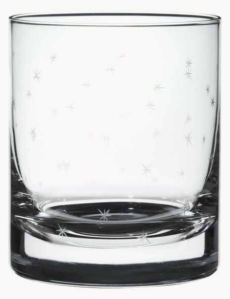 Sada ručně foukaných křišťálových sklenic na whisky Stars, 2 díly
