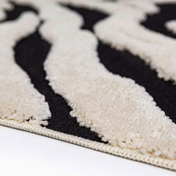 KOBEREC S VYSOKÝM VLASEM, 133/190 cm černá Flair Rugs - Online Only koberce & rohožky, Online Only