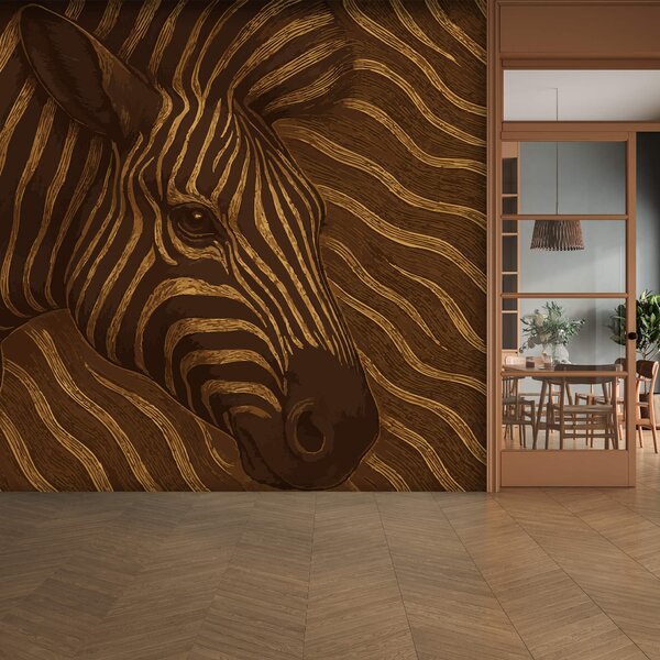 Fototapeta Zebra v abstraktních barevných vírech, Abstraktní fototapety, Populární fototapety, t00011 - Tapeko.co.cz