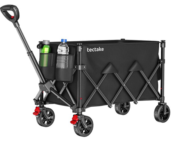 Tectake Skládací vozík RollRider, teleskopická rukojeť, profilová kola - 120 L