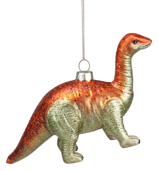 HANG ON Ozdoba dinosaur - zelená/oranžová