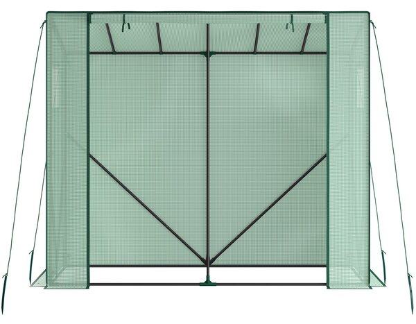 Tectake Fóliový skleník Anton 200 x 77 x 170 cm, odolný proti povětrnostním vlivům - zelená