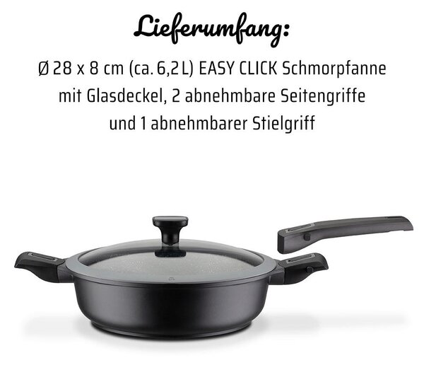 PÁNEV NA DUŠENÍ povrch Vitaflon® Granit 28/8,2 cm GSW - Online Only vaření, Online Only