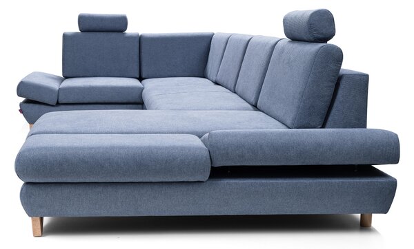 Rohová sedací souprava Aveley IV (modrá) (L). Akce -25%