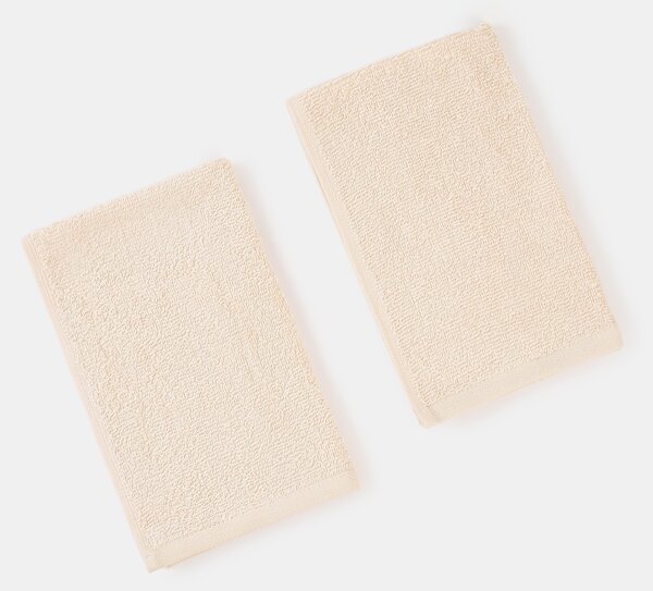 Sinsay - Jednobarevné bavlněné ručníky 2 pack - béžová