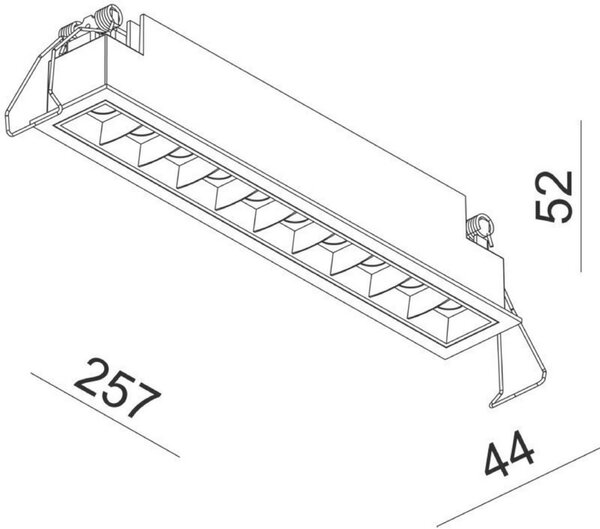 Deko-Light stropní vestavné svítidlo Ceti 10 28-29V DC 20,20 W 2900 K 1545 lm 257 mm bílá mat 565251