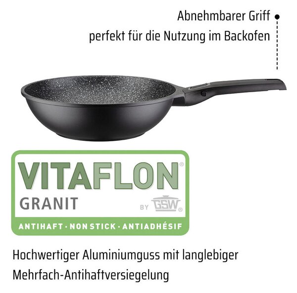 PÁNEV WOK povrch Vitaflon® Granit 28 cm GSW - Online Only vaření, Online Only