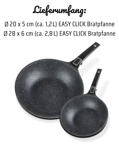 SADA PÁNVÍ povrch Vitaflon® Granit 2dílné 20+28 cm GSW - Online Only vaření, Online Only