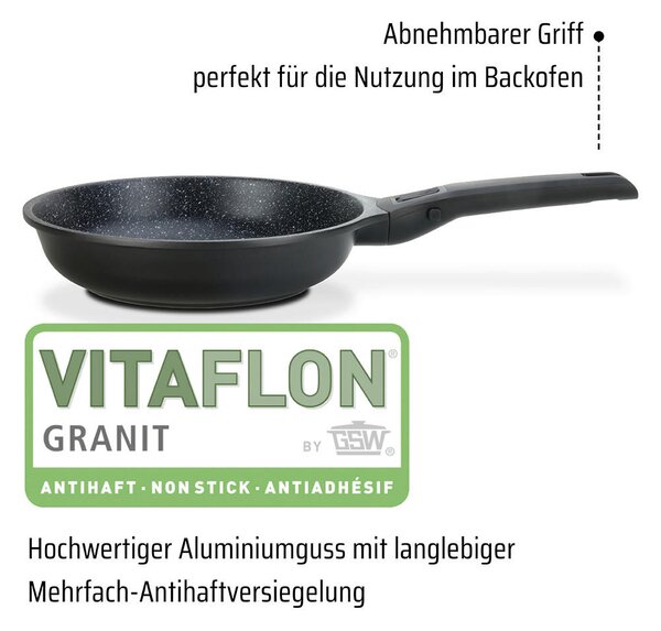 SADA PÁNVÍ povrch Vitaflon® Granit 2dílné 20+28 cm GSW - Online Only vaření, Online Only