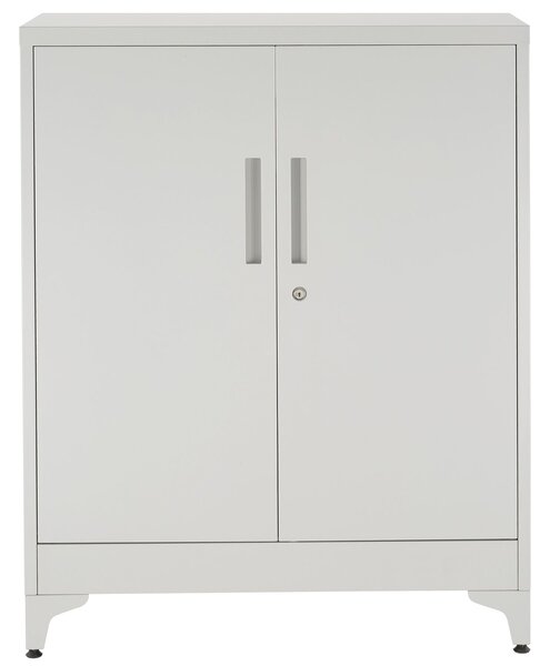 Tectake Kartotéka Blake, magnetické zavírání, 2 nastavitelné police - šedá