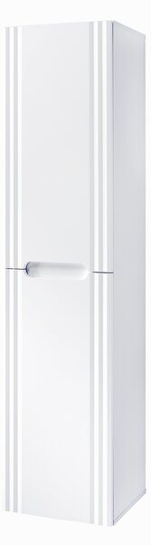 ViaDomo Via Domo - Koupelnová skříňka vysoká Fiji White - bílá - 40x165x36 cm