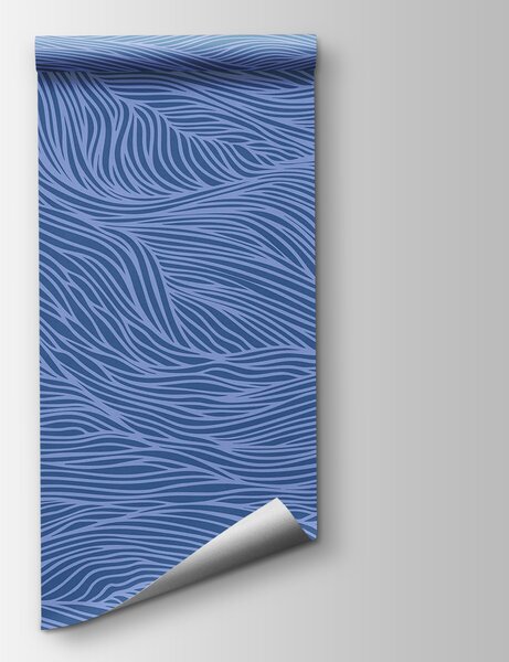 Fototapeta Modrobílý vlnitý vzor, Abstraktní fototapety, Populární fototapety, t00072v1 - Tapeko.co.cz