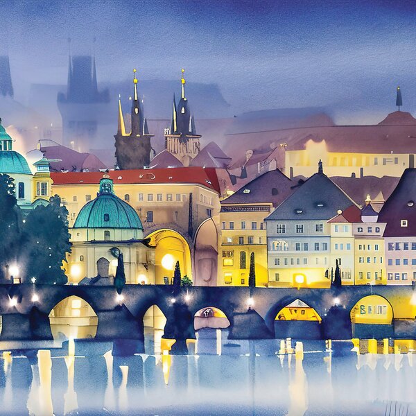 OBRAZ NA PLÁTNĚ PRAHA, města, 55/55/3 cm Euroart - Obrazy na plátně