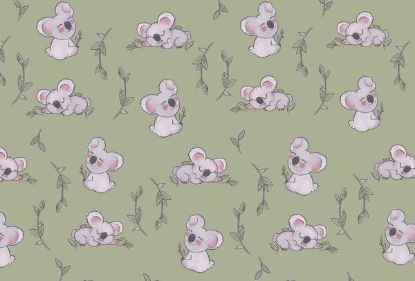 Fototapeta Vzor medvídků koala, Fototapety se zvířaty, Populární fototapety, t00108v1 - Tapeko.co.cz