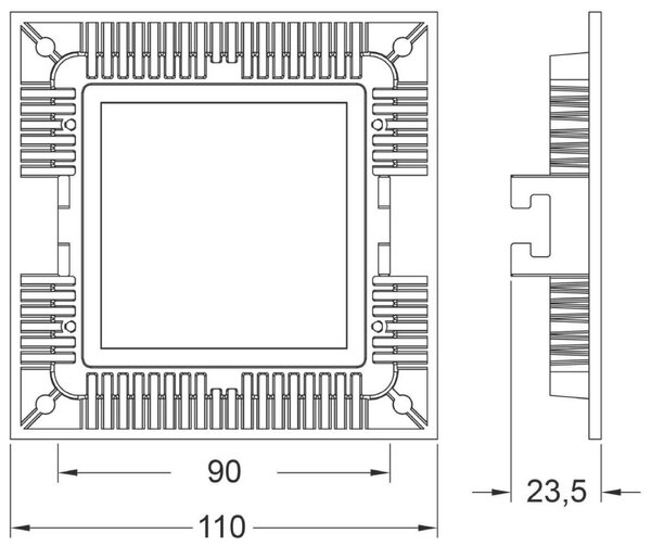 Deko-Light stropní vestavné svítidlo LED Panel 8 18-19V DC 7,00 W 4000 K 560 lm 110 mm stříbrná 565155