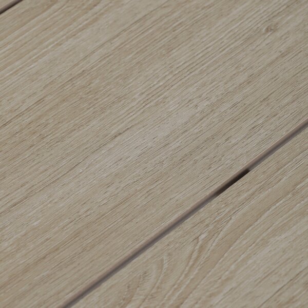 Zahradní stůl METRAXO — 150x90 cm, kov, polywood, béžová